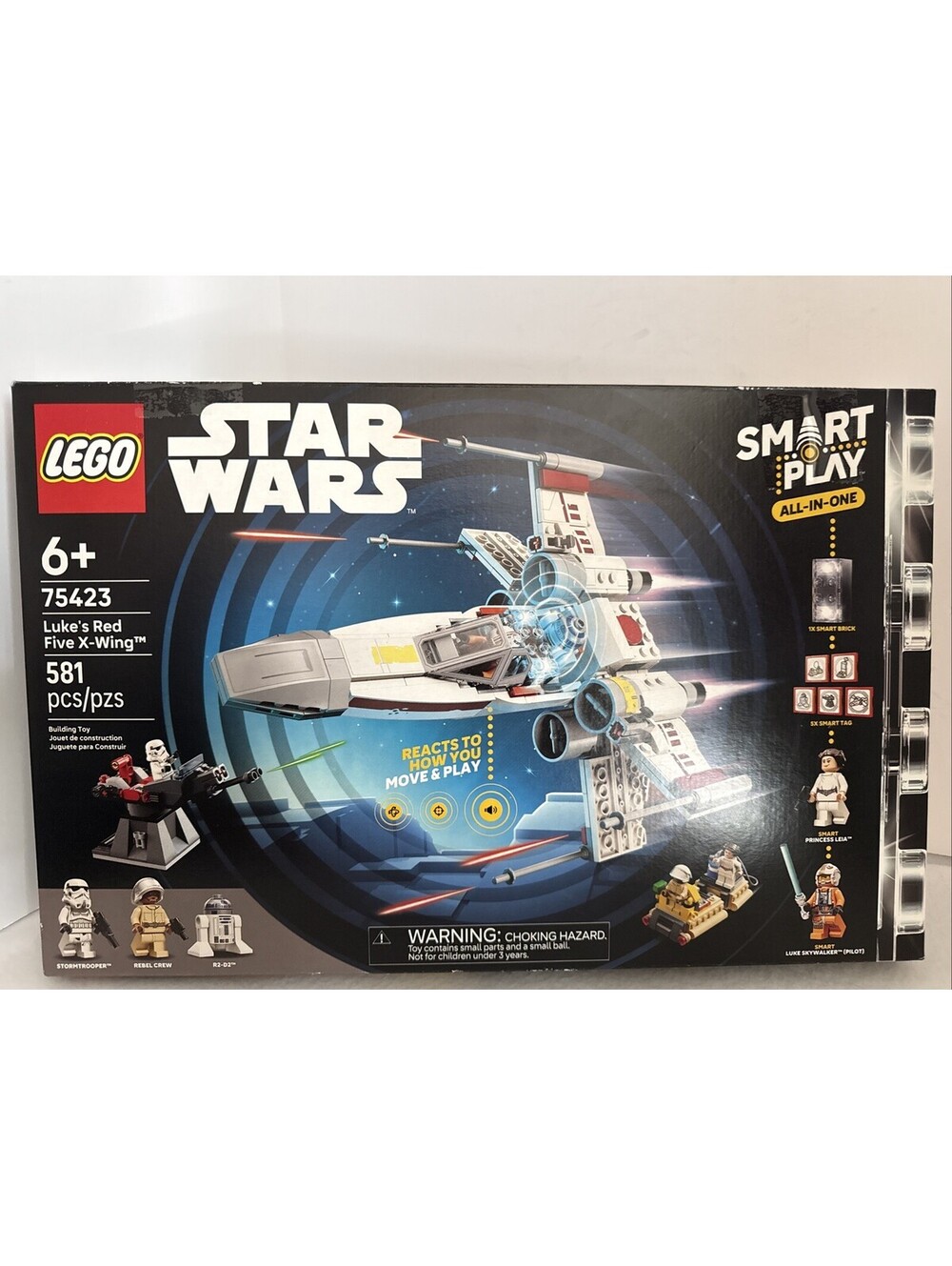 LEGO Star Wars Luke's Red Five X-Wing 75423 Complete Set, 581 Pieces, R2-D2